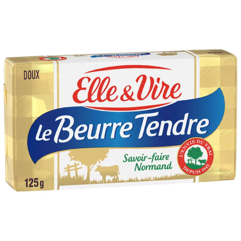 Elle & Vire Spreadable Unsalted Butter 125 g