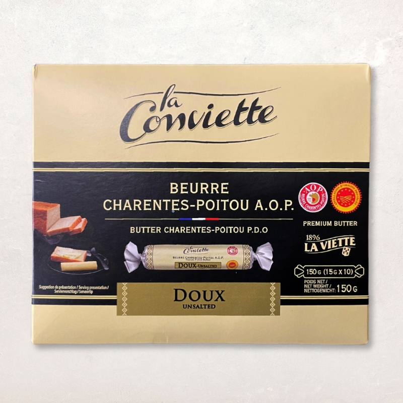 La Conviette AOP Unsalted Mini Butter Papillotes 10x15 g
