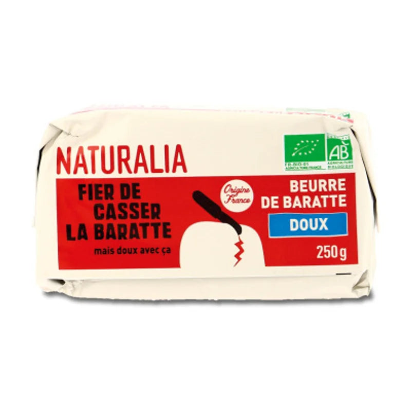 Naturalia Churned (Baratte) Organic Unsalted Butter 250 g