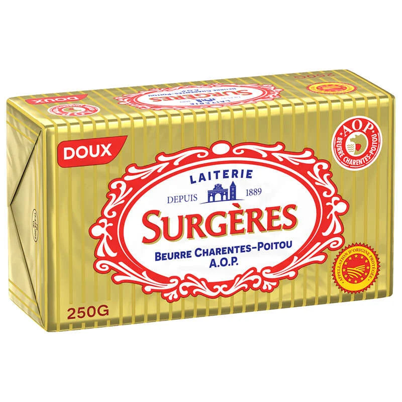 Surgères AOP Unsalted Butter 250 g